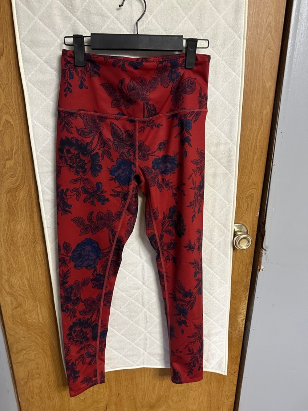 FP Movement by Free People Red Floral High-Rise Leggings
